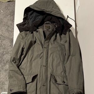 Wallace and Barnes (jcrew) Men's Hooded Duffle Coat with removable hood -Medium